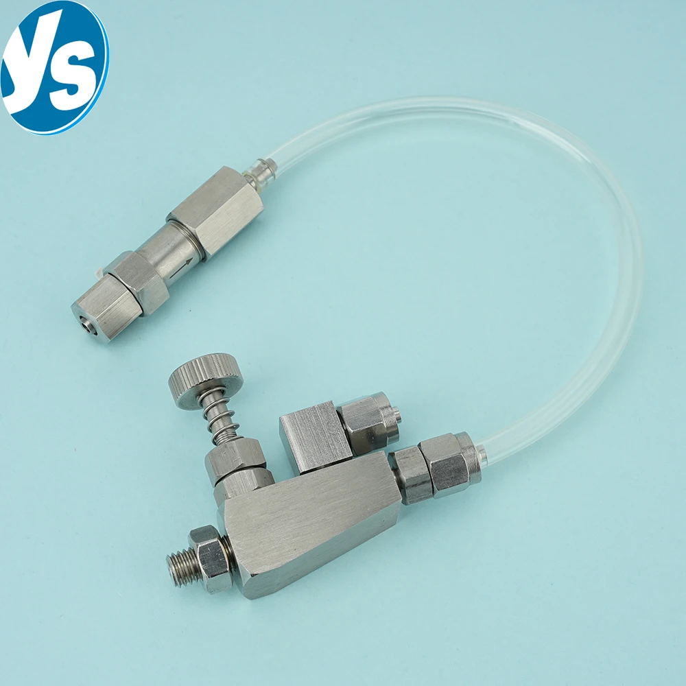 

10 PCS Adjustable Siphon Air Atomization Nozzle Stainless Steel Industrial Particle Liquid Spray Nozzle with Check Valve