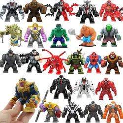 Anime figures Marvel Venom Black Panther Building Blocks Hulk Lizard Big Action Figures Bricks Assembles Toys Gifts