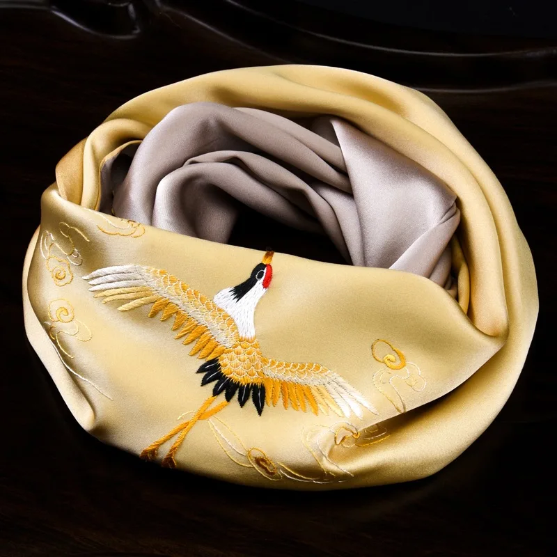 Handmade Embroidery Scarf Men's Gift Chinese Style Women's