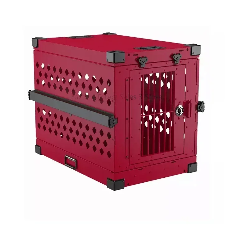 Duty Aluminum Folding Animal Pet Cage Metal Malinois Collapsible Dog Truck Kennel Box