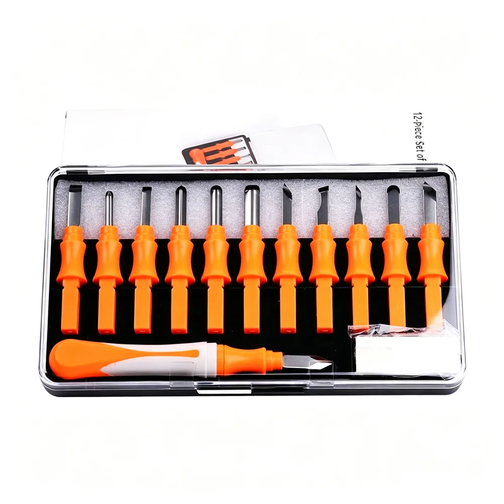 For Engraving Wood Carving Rubber Stamp Printmaking 13pcs Precision Carving Knife Set Replaceable Blades Hand Carving Tools