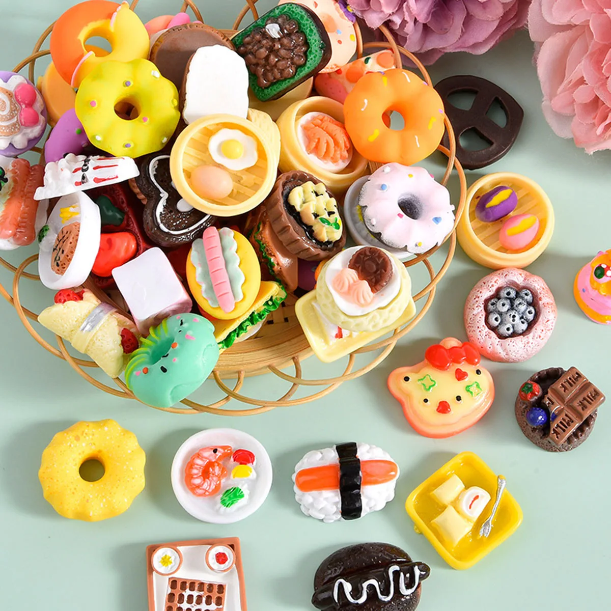 

Resin Simulated Bread Resin Accessories for Mold DIY Craft Jewelry Cellphone Decoration Accessory DIY Making Supplies
