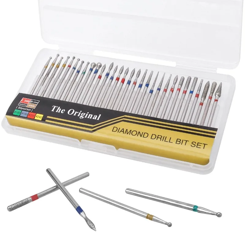 

A Set for Nail Dead Skin Cuticle Cleaner Pre-treatment Tools Diamond Nail Drill Bits Pro Russian Cuticle Clean Bit