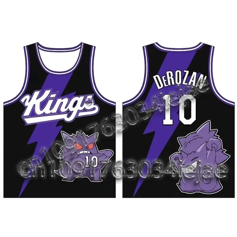 

2025 Быстросохнущий баскетбольный костюм с героями мультфильмов «Покемон No 10», мужской баскетбольный жилет, женский повседневный тренировочный жилет