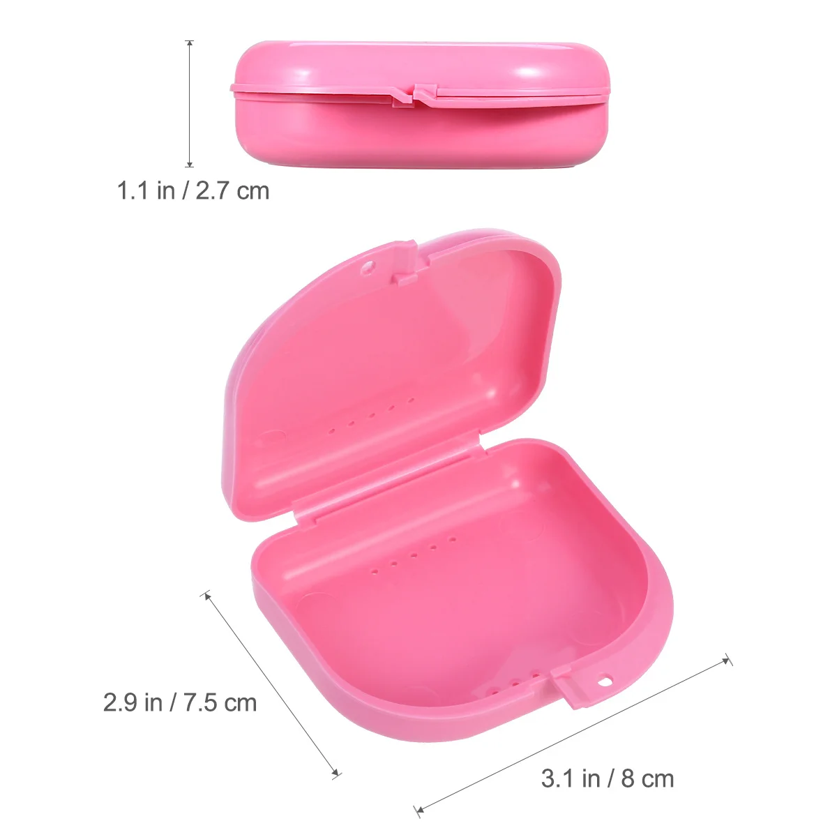 

5Pcs Denture Case Strong Durable Plastic Ventilation System Dry Clean Storage Mouth Guard Retainer Box Denture Case