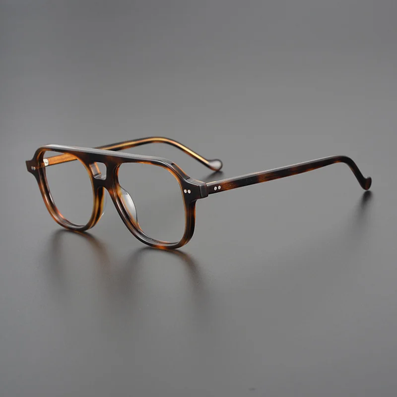 Black Tortoise Reading Glasses Male Women Vintage Acetate Square Eyeglasses Frame Men +100 125 150 175 200 Anti Blue Reflection