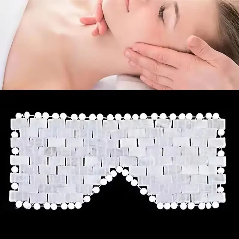 

White Jade Cold Therapy Eye Mask Gua Sha Roller Jade Massager For Face Lifting Anti Aging Beauty Skin Care Massage Tools