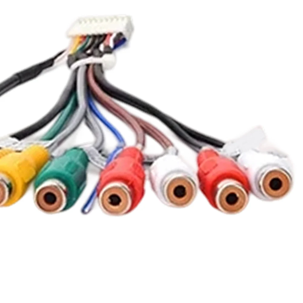 For Car Stereo Aux Adapter Cable with For RCA Output and Microphone Compatible with Junsun For Car Radio Models