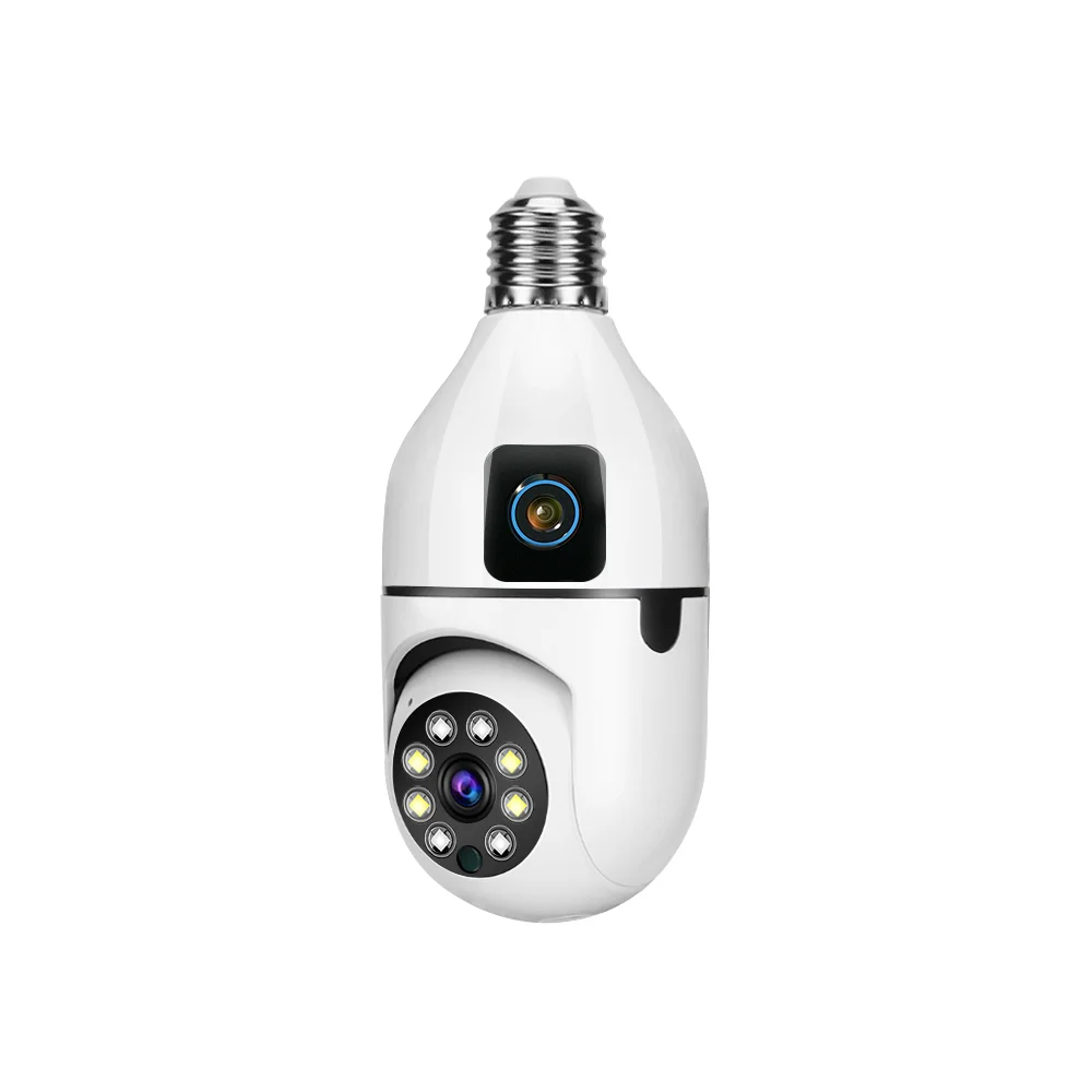 4MP Yoosee APP Dual Lens E27 Bulb Camera Full Color Night Vision Wireless IP Dome Camera Security CCTV Baby Monitor