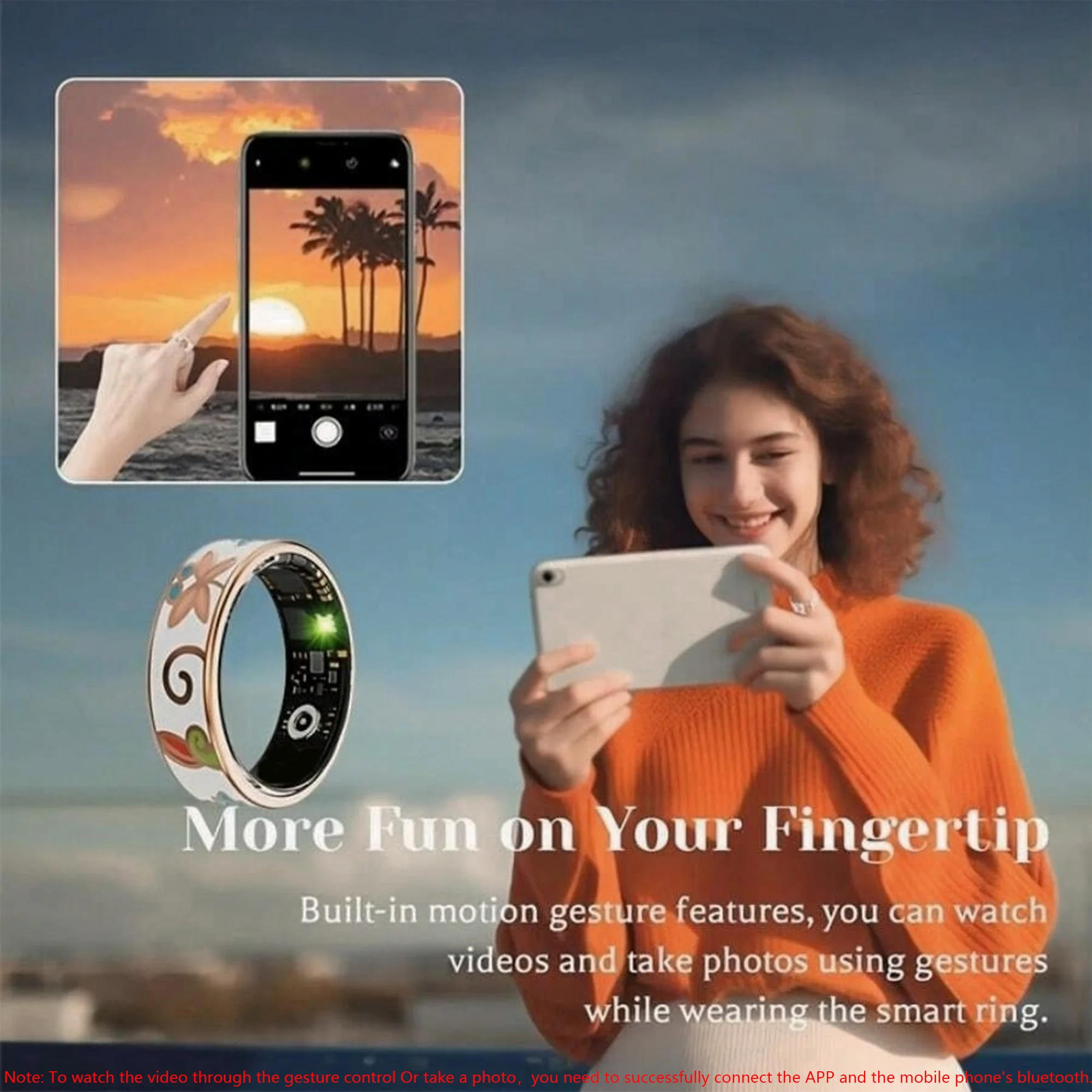 2025 جديد اللون المينا الحرفية حلقة ذكية لنظام أندرويد و IOS 5 ATM مقاوم للماء بلوتوث دعوة الصحة والنوم رجل الهدايا #3