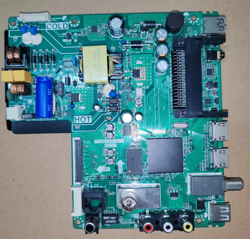 

tp.ms3563s.pb771 ms35p1 LED TV motherboard, physical photo, tested well