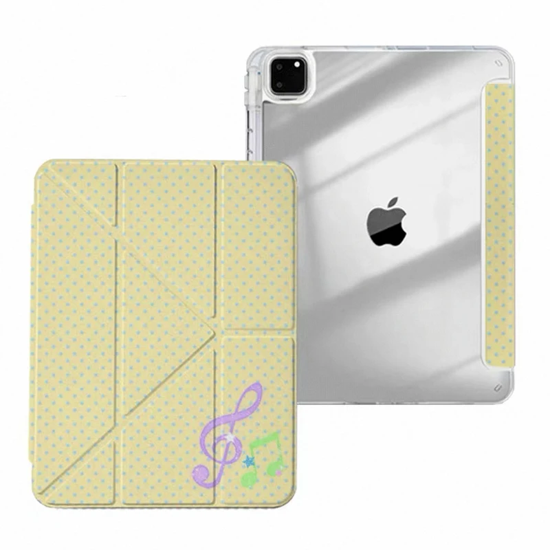 New Blue Polka Dot Tablet Case For iPad Pro 11 12.9 13 A16 M2 M3 M4 M5 Shell 9.7 10.2 5/6/7/8/9/10/11th Mini Air 3 4 5 6 Cover ﻿