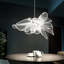 SANDYHA Postmodern Floral Pendant Lighting Nordic Creative Italian Designer Home Decor Living Dining Room Bedroom Chandelier