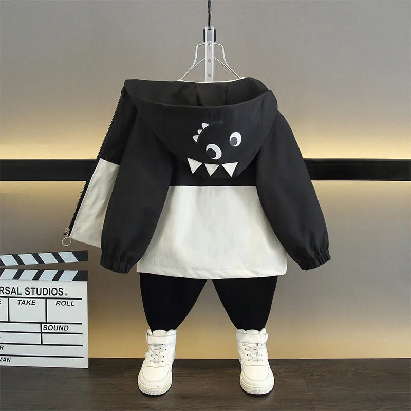 

Spring Autumn Baby Boy Jaet Sportswear Breathable Long Sve Hooded Coat Youth ular Loose Fit Outerwear for Kids