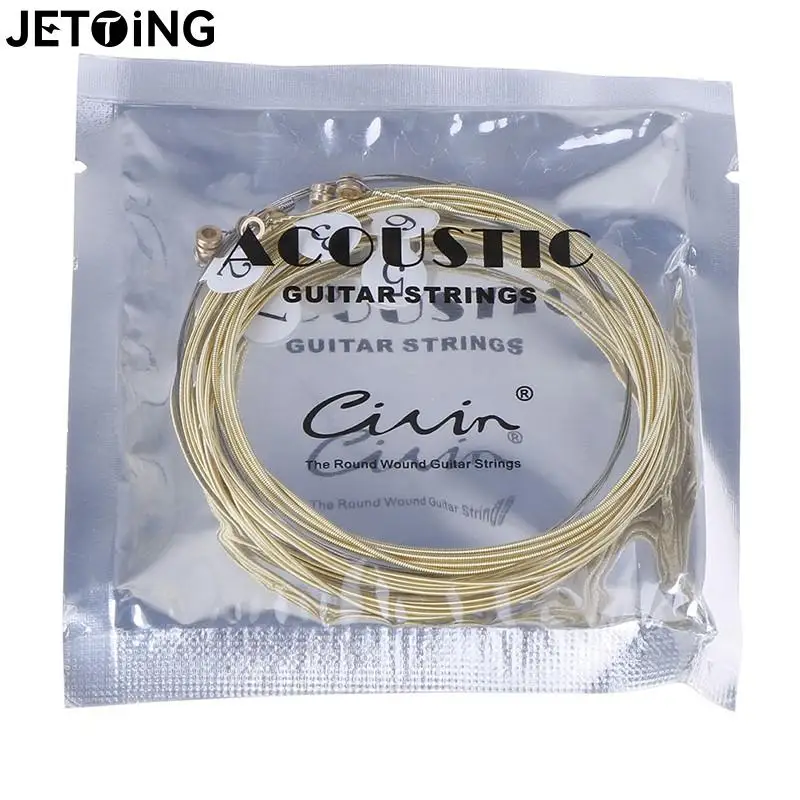 Cordes universelles en laiton pour guitare acoustique,en acier, hexagonal, pour instrument de musique, réparation, 6 pièces par lot,