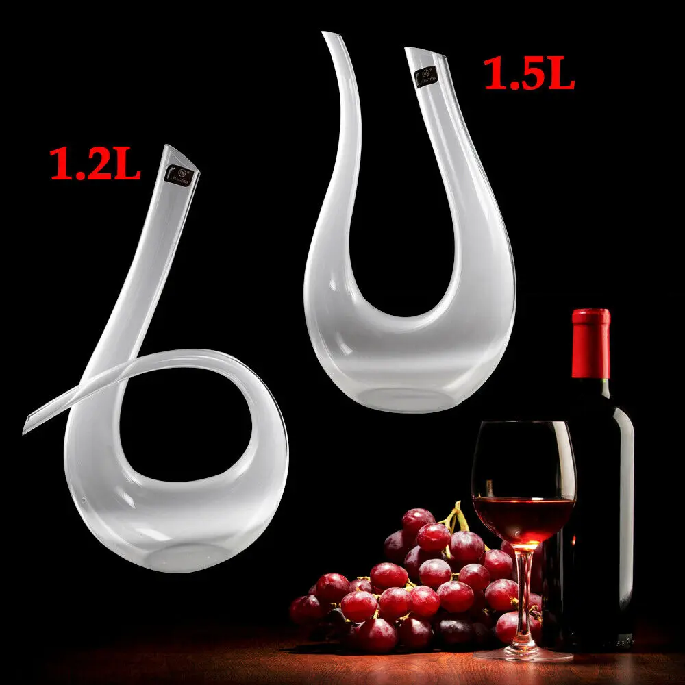 1.5L Decanter U-Shaped Wine Decanter Lead-Free Crystal Glass Red And White Wine Decanter