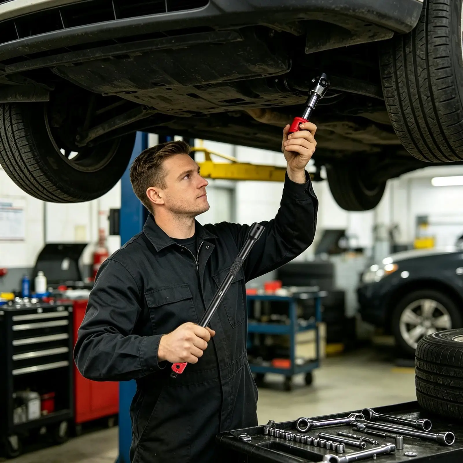 Locking Extension Set 1/2 3/8 Extended Quick Release Steel Self-Locking Ratchet Extension Set For Automotive Maintenance