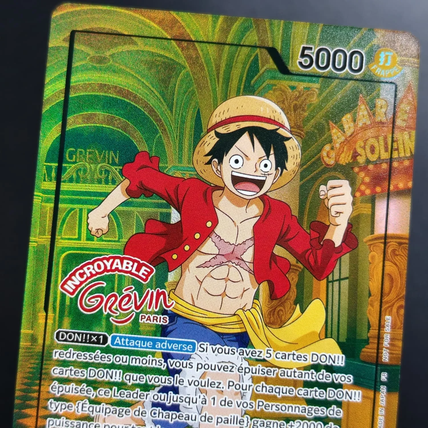 Homemade Proxy English One Piece Museum Running Luffy OP13-001 Leader Musee Grevin Game Collection Card Toy view 5