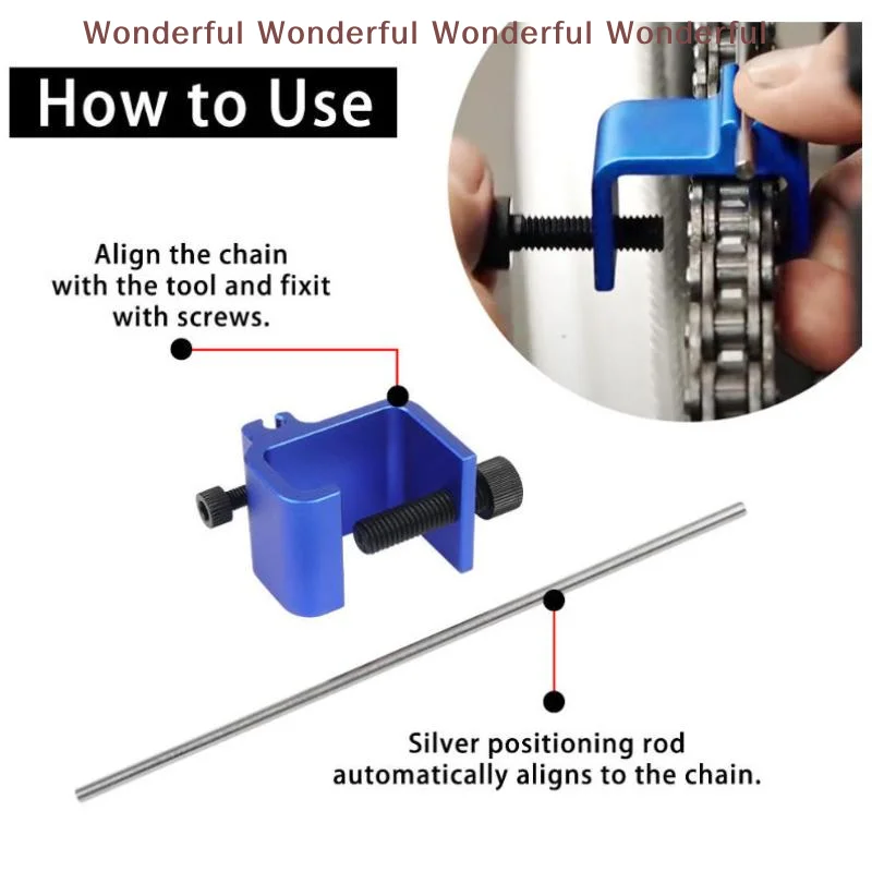 Metal Blue Sprocket Chain Alignment Tool Motorcycle Universal Fit For 2 Wheels Bike Maintenance and Workshop Tasks