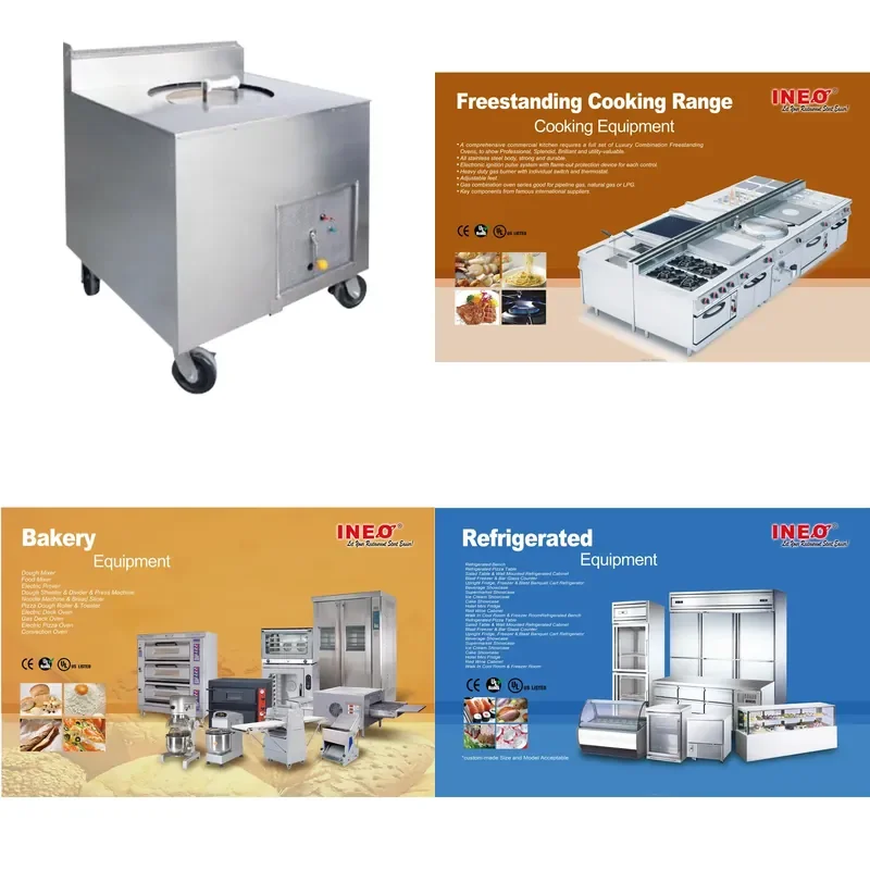 for Powerful Burner Stainless Steel Square Tandoor Oven Gas Electric Bakery Equipment