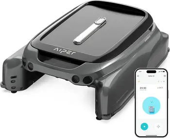 1 סקיימר בריכה רובוטית סולארית עם תמיכה באפליקציות, אפשרויות טעינה כפולה, צג טמפרטורת הבריכה,