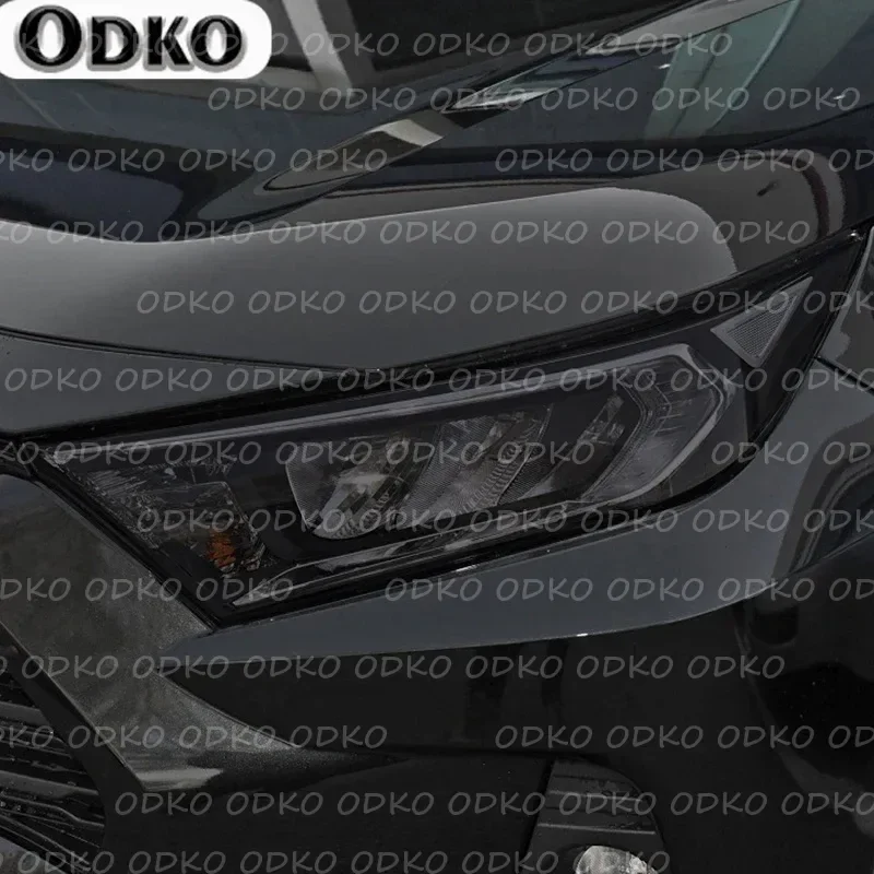 2 قطعة لتويوتا RAV4 2019 2020 XA50 سيارة العلوي تينت الأسود طبقة رقيقة واقية حماية شفافة ملصق من البولي يوريثان الملحقات #5