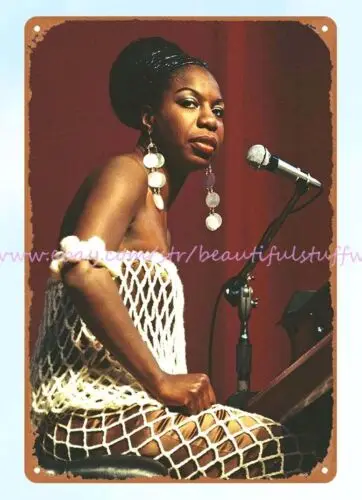 bathroom wall art home kitchen NINA SIMONE metal tin sign