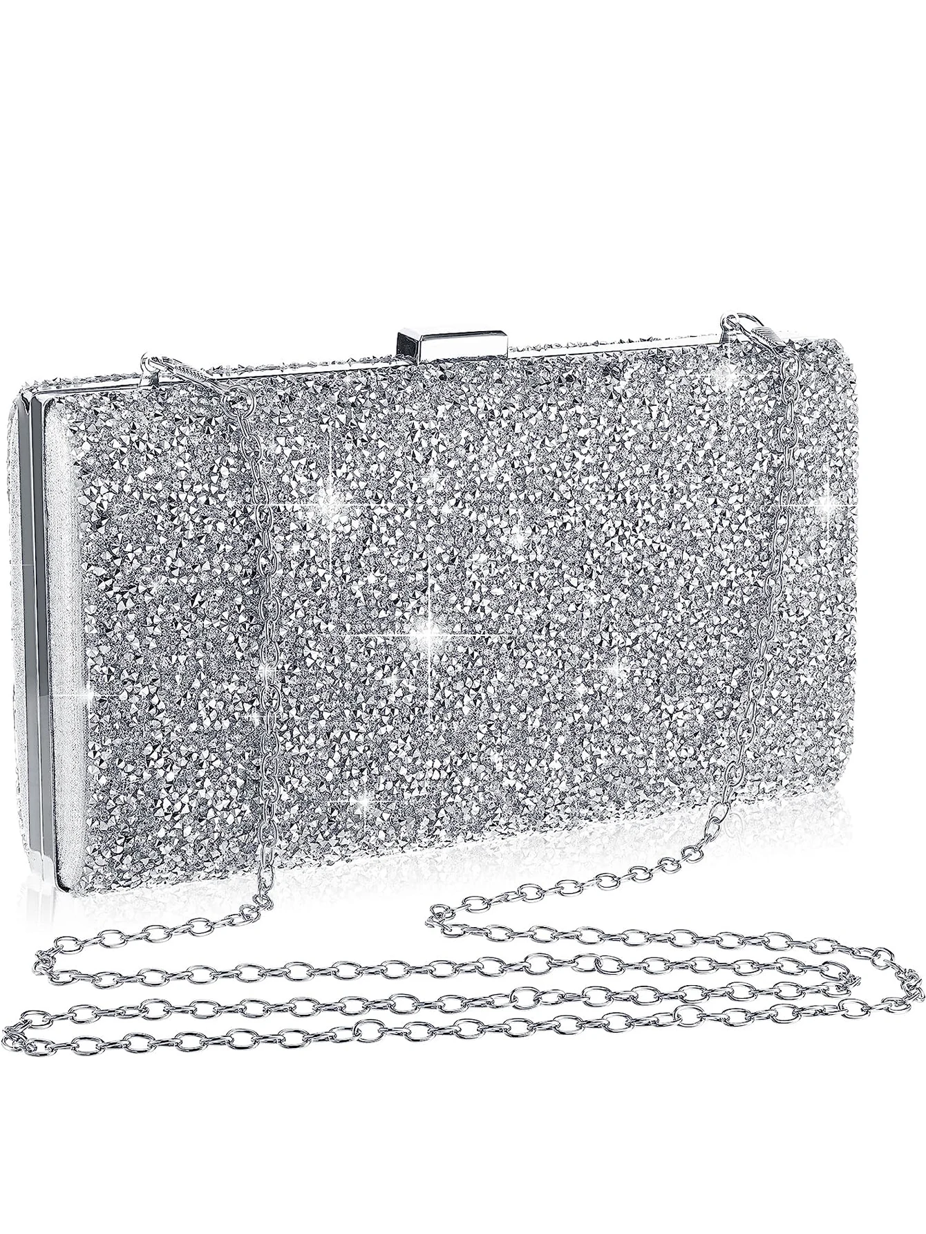 Sparkling, Elegant, Exquisite Dinner Party Handbag Water Diamond Handbag Crossbody Bag, Women\'s Wedding Party Bag Dinner Bag