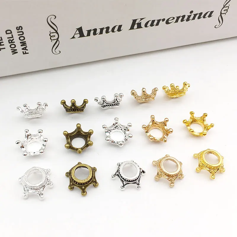 20pcs 8*13mm Crown Alloy Ornament Accessories Cartoon Ornament Material Headdress Hair Accessories Handmade Ornament Accessories