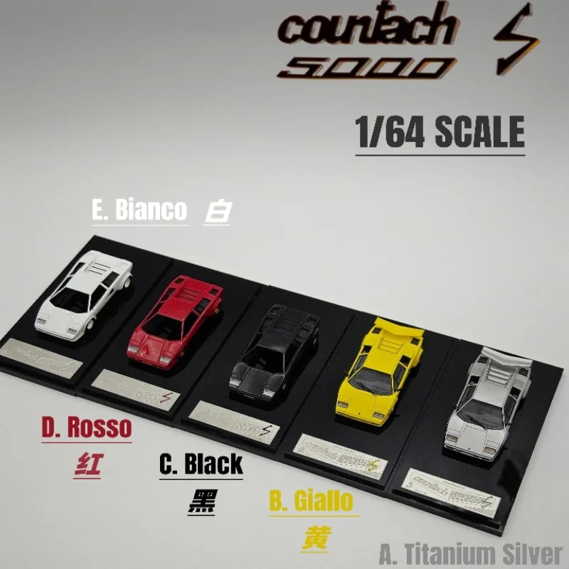 

DeepMaker 1:64 Lamborghini Countach 5000S литая имитация модели автомобиля из смолы, игрушка для мальчиков, коллекционное украшение для взрослых.