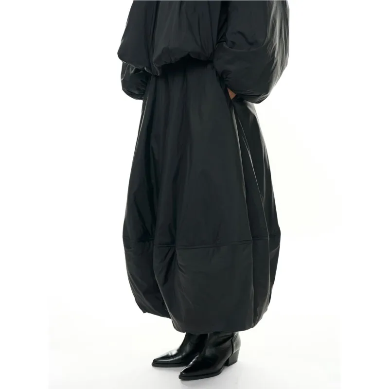 

Johnature зимняя новая длинная хлопковая юбка трапециевидной формы в корейском стиле, легкие пушистые теплые длинные юбки для женщин