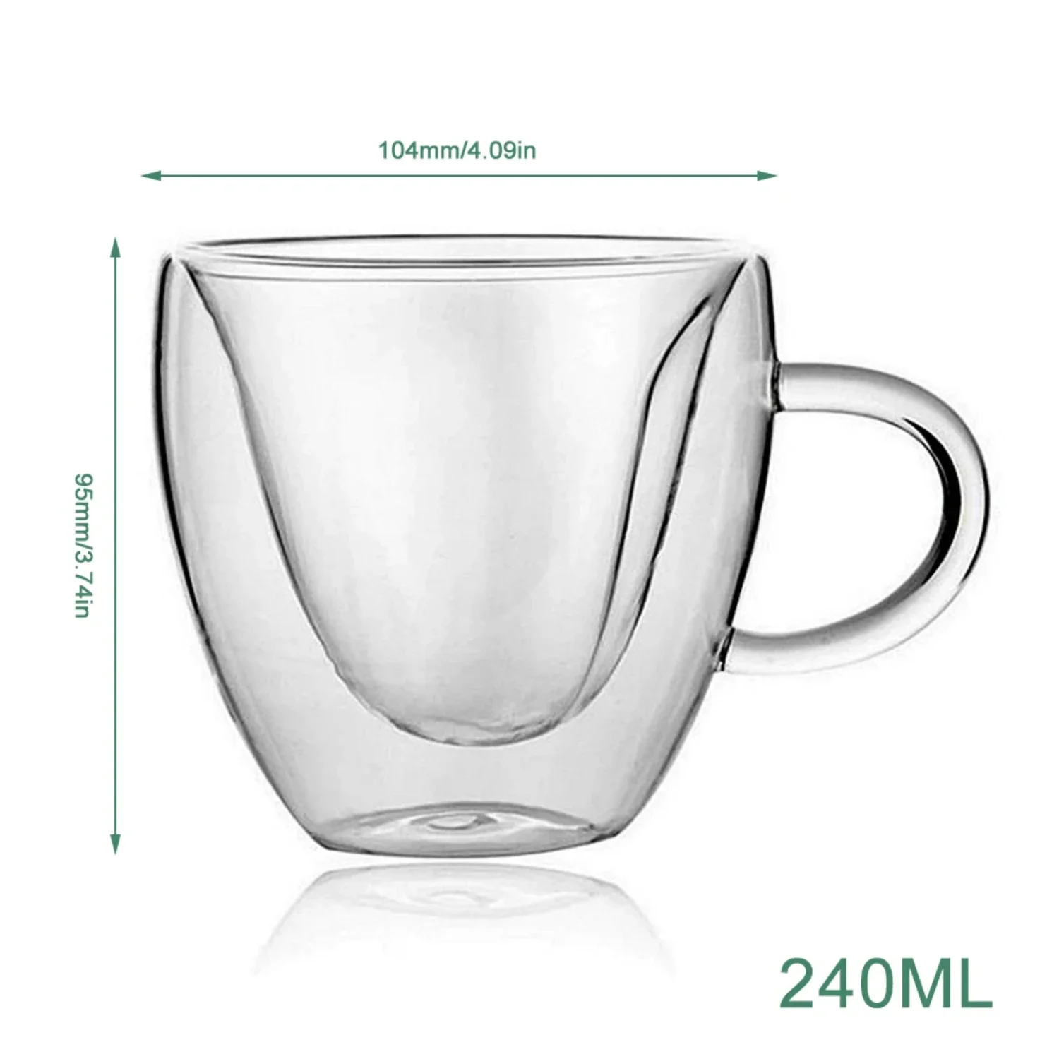 Sturdy and Lemon Juice Proof Unique Heart Shaped Double Wall Glass Mug: A Great Choice for Milk and Tea Enthusiasts - The Perfec