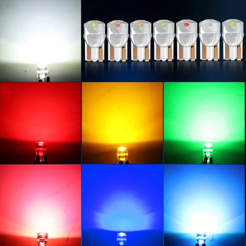 20/50/100 Pcs T10 W5W LED Bulb 194 168 LED Car Interior Dome Read Lights Wedge Bulbs Parking License Plate Lamp Auto 12V