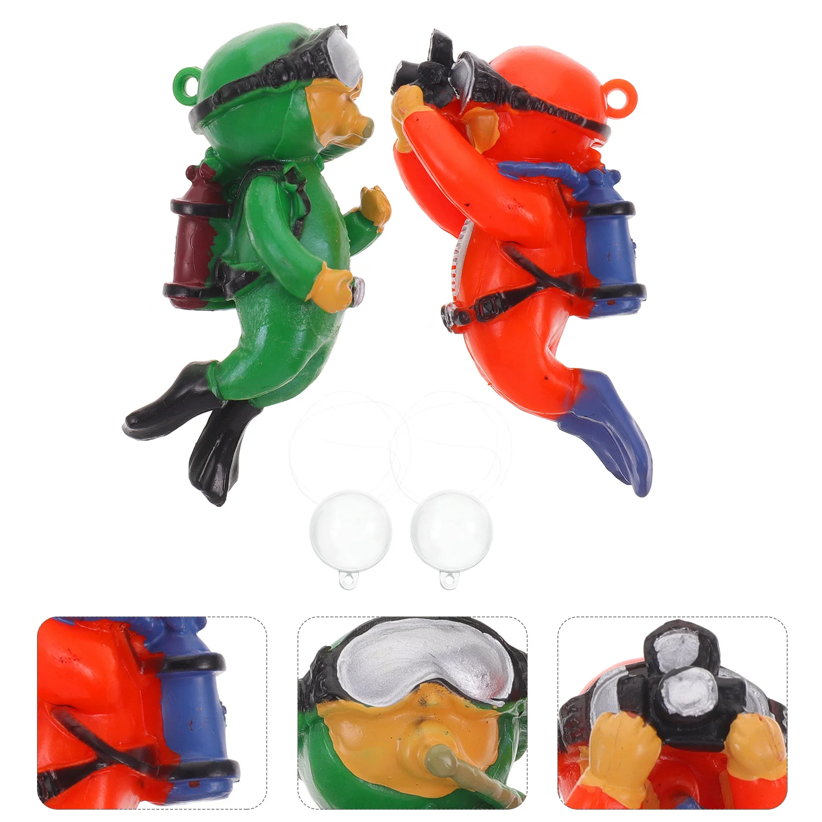 

2pcs Floating Aquarium Divers Small Underwater Crafts For Fish Tank Decorations Simulated Landscape Diver Figurine, Aquarium