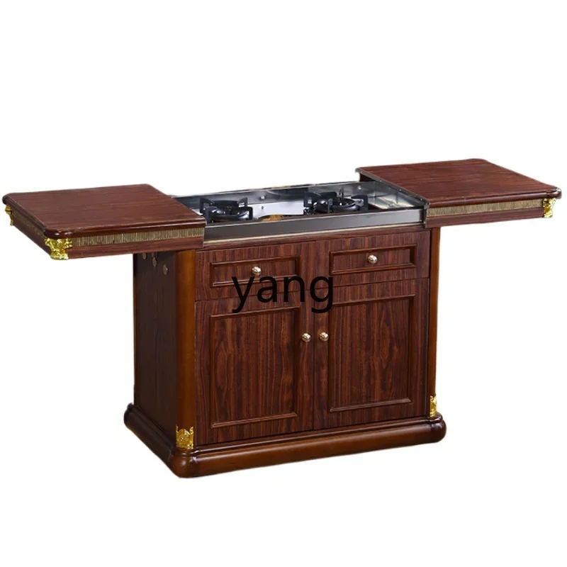 LH pull-up cassette stove cooking cart Lobby on-site heating cooking abalone cart Hotel restaurant Lobby car