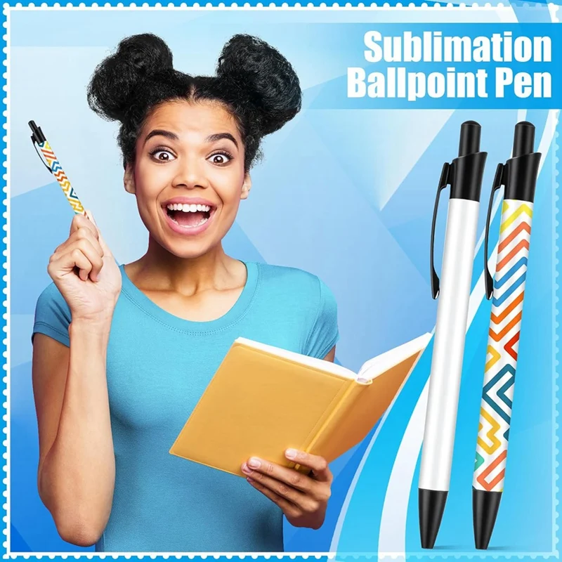 Sublimation Pen Blank Sublimation Coated Pens Heat Transfer Pens With Heat Shrink Packaging For DIY Office Home