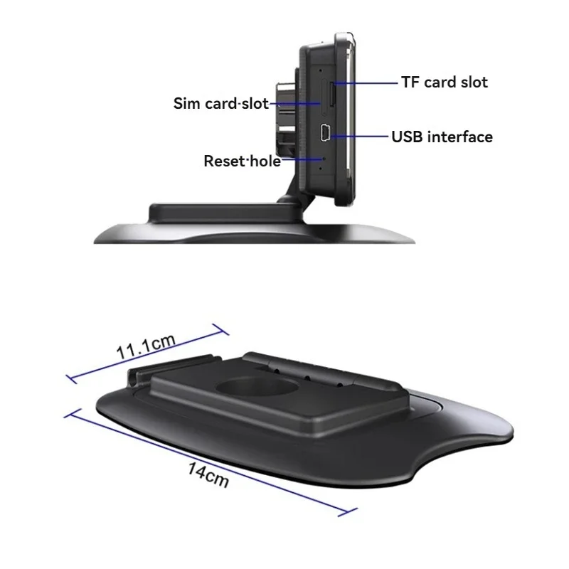 Super Exploration Hunting Four 360 Panoramic 4G Remote Real-time Car Parking Monitoring Tachograph Four Lens HD