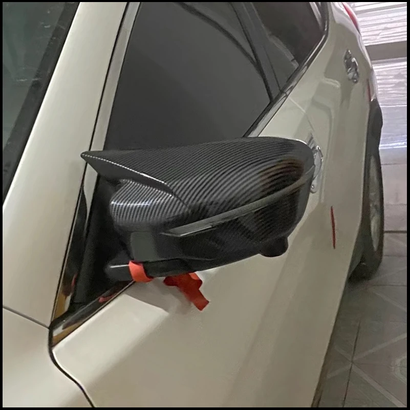 

Car Styling For Nissan JUKE 2015-2018 Rearview Mirror Cover Caps Trim With Horn Decorative Frame Auto Parts Accessories