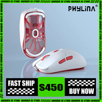 Phylina S450 Wireless Mouse Paw3395 Dual Mode 2.4g Lightweight Ergonomics E-Sports Mouse Office Mice Pc Gamer Accessories Gifts