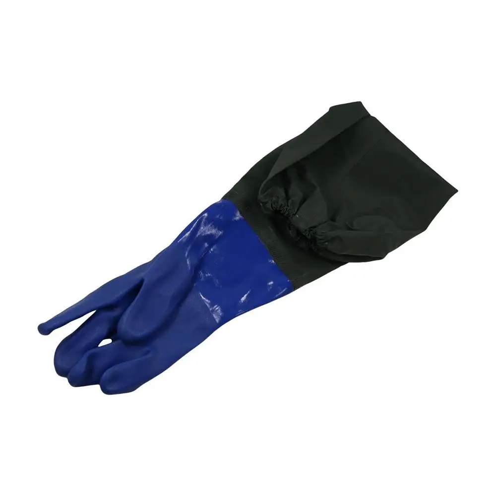 1 Pair Lengthened Labor Protection Waterproof Gloves Reusable Chemical Resistant Rubber Glove Sleeved Wear-Resistant