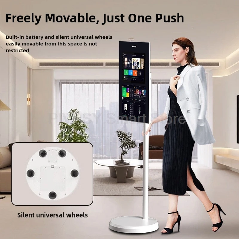 Popular pantalla táctil inteligente de 21,5 pulgadas Android 12 para gimnasio, juegos, TV inteligente portátil en vivo, Monitor móvil para conferencias al aire libre