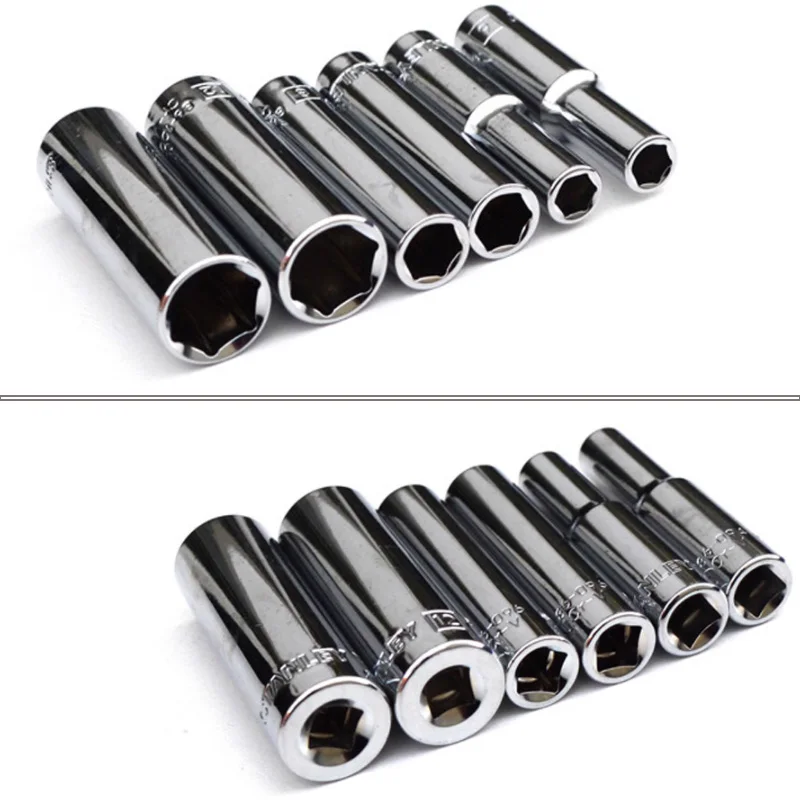 Imagem -02 - Stanley Peça 6pt Unidade Métrica Chave de Soquete Profunda mm mm mm mm mm mm a 13 mm Ferramentas de Mecânica de Bicicleta Automática Manga Longa