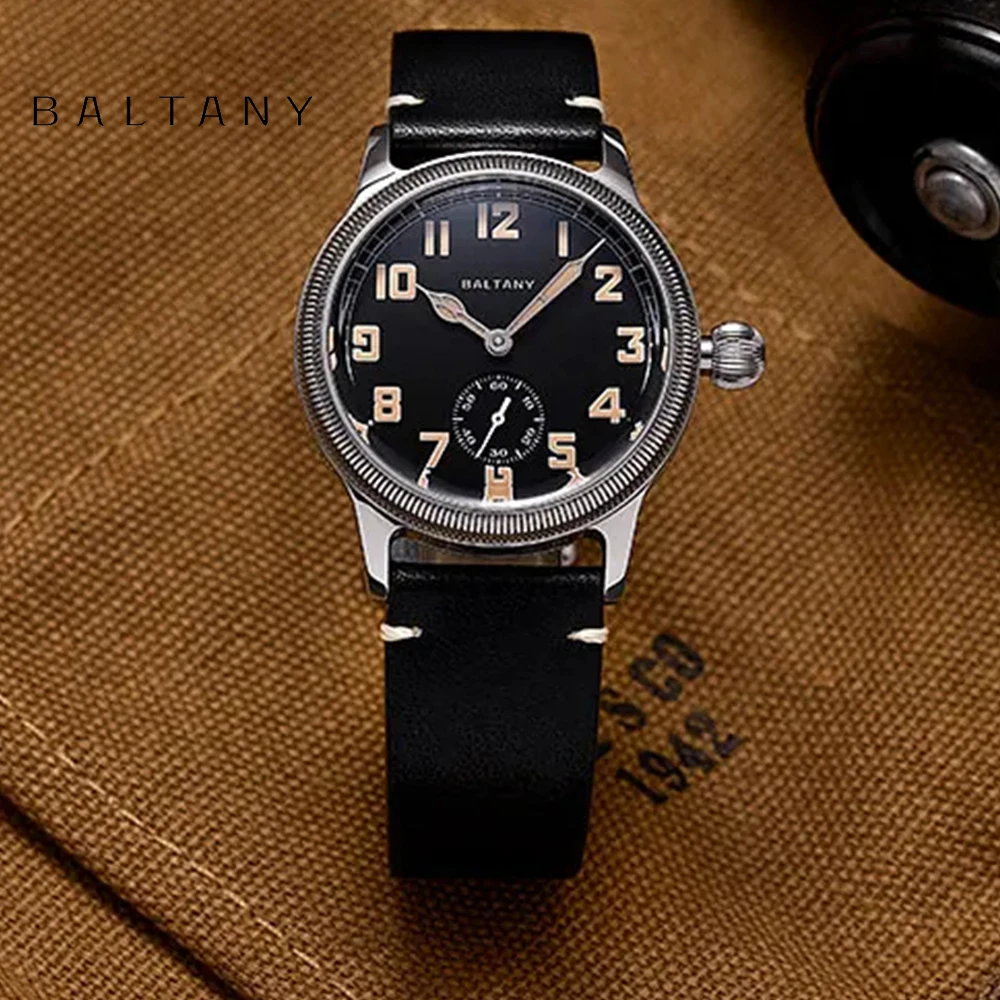 Baltany Trench Watch Men Sports Vintage Automatic Military Homage Watches ST1701 Original Rare Wristwatch Sapphire S202051