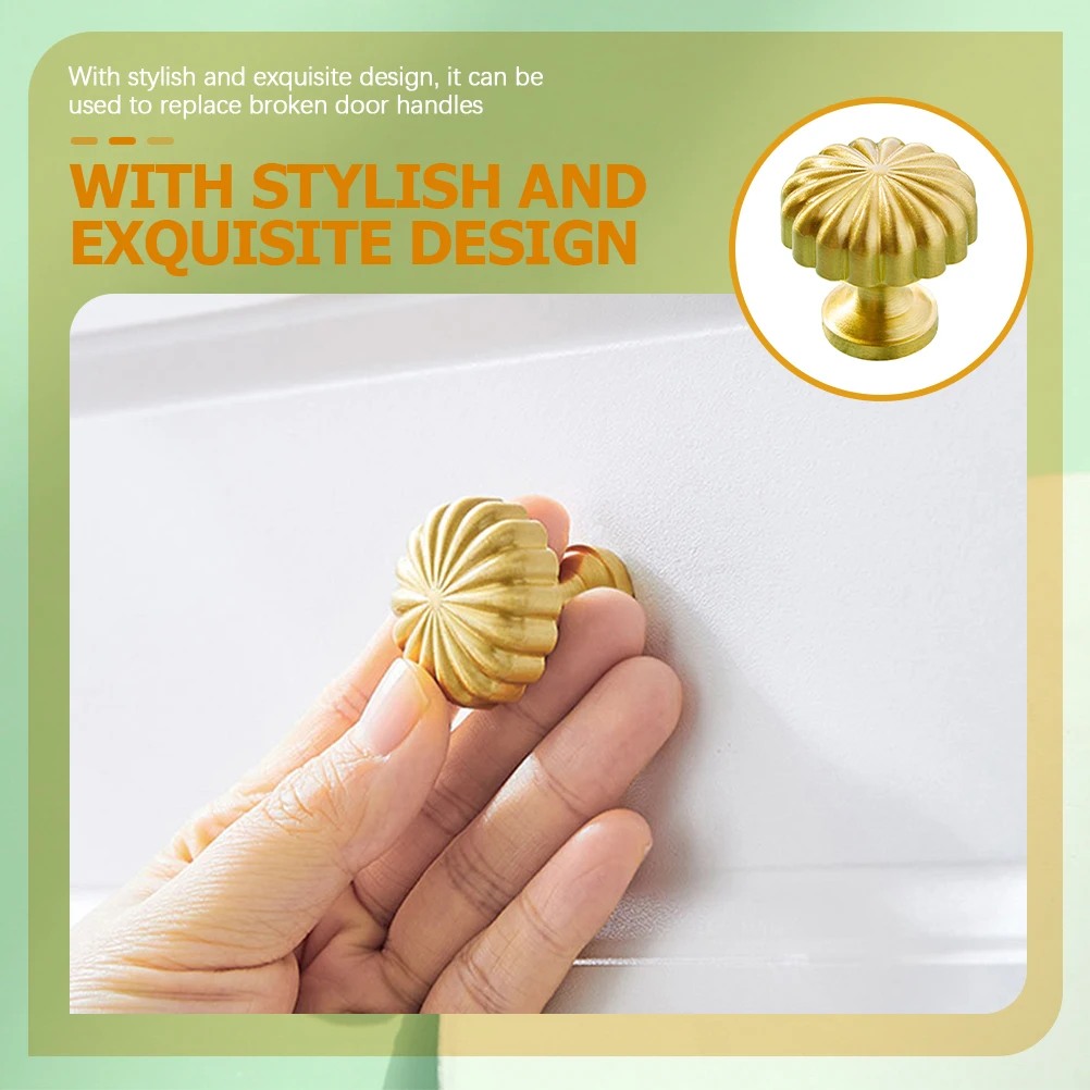 

Premium Brass Cabinet Knobs Golden Modern Dresser Pull Handles Durable Closet Door Hardware Polished Drawer Knobs For Home