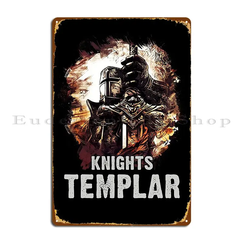 Knights Templar The Order Temple Of Solomon Metal Sign Plaques Wall Decor Design Garage Tin Sign Poster