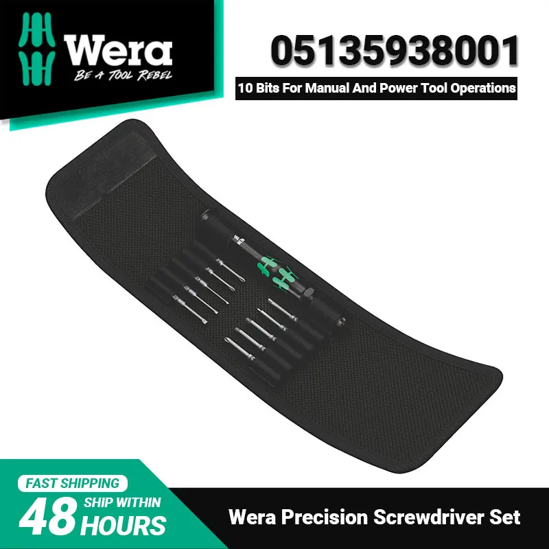 WERA 05135938001 11 Pieces Micro Universal Precision Screwdriver Set with Interchangeable Blade System Exquisite Workmanship