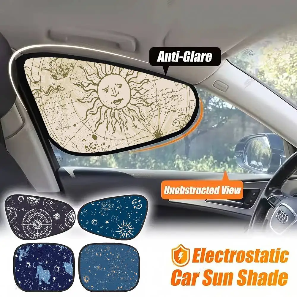 

Солнцезащитный козырек на боковое окно автомобиля с рисунком созвездия — защита от ультрафиолета, электростатическая адсорбция, универсальный для детей