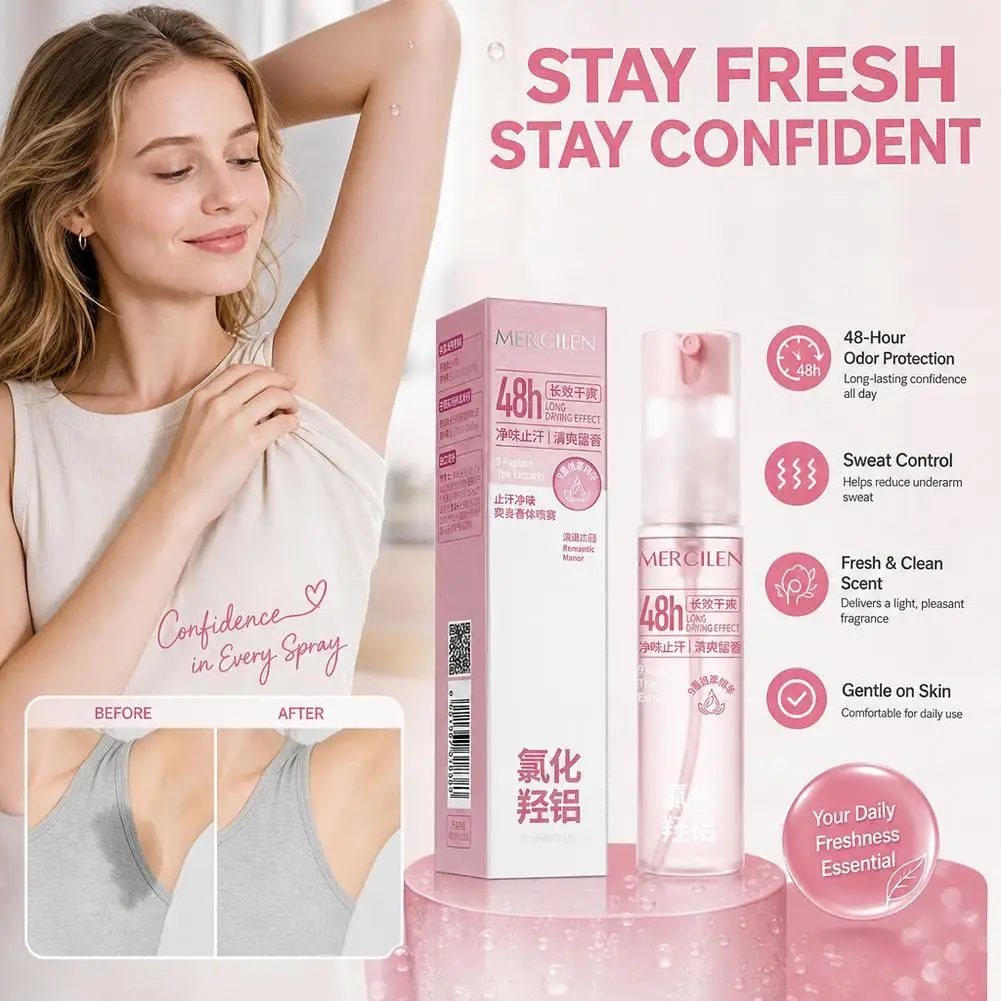 35ml Antiperspirant Deodorant Body Spray Long Lasting Underarm Odor Control Fresh Body Mist For Men Women