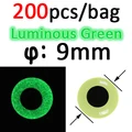 200pcs 9mm Green