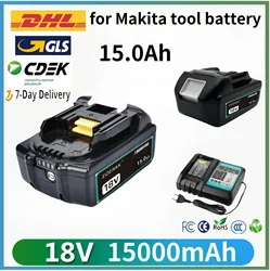 18V 15000mAh Battery for Makita 18V Battery BL1830 BL1830B BL1840 BL1850 BL1850B BL1860B BL1815 Replacement Lithium Battery